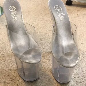 Clear Pleaser Heels